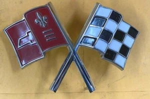 C2 Corvette 1965 Crossed Flags Nose Emblems Correct for 1965, 1966 3872929-66 - Picture 1 of 3