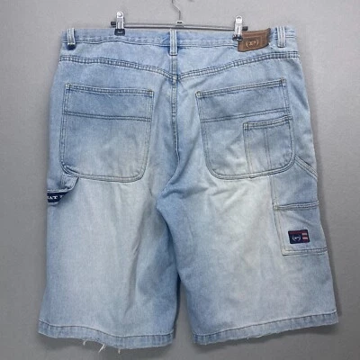 Vintage Phat Farm Jean Shorts Mens 40 Carpenter Y2K Hip Hop Skater Distressed - Image 1 of 4