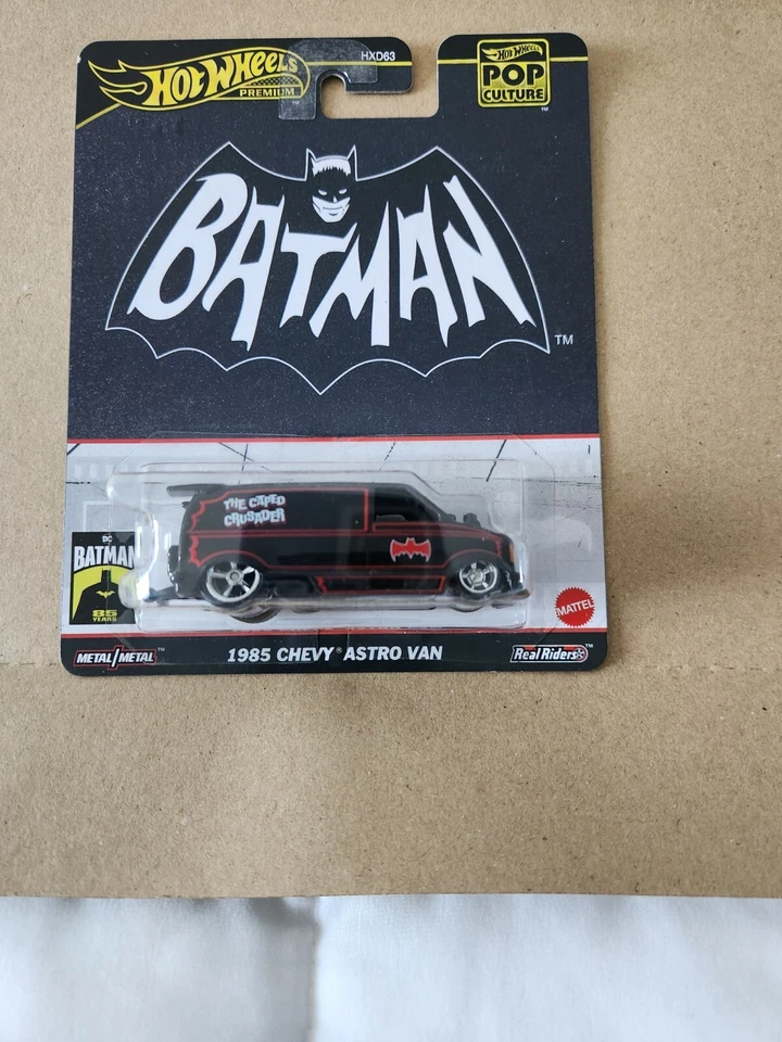 Hot Wheels Premium Batman 1985 Chevy Astro Van Dragster, Black - Image 1 of 1