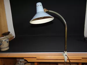 ARBEITSLEUCHTE "HELO- LEUCHTEN", Bauhausleuchte, Klemmlleuchte,Schwanenhalslampe - Bild 1 von 11