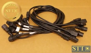 PFC1418E36 POWERFIG PWR CORD IEC320 C14 TO C13 10A/250V 18/3 SJT 3' (LOT OF 10) - Picture 1 of 4
