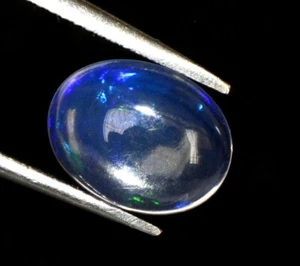 9x7 mm Natural Ethiopian Opal Oval Cabochon 1.40 Cts Multi Fire Loose Gemstone - Picture 1 of 2
