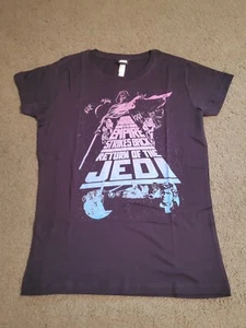 Star Wars Original Trilogy Themed Women's Black Graphic T-Shirt Size XXL - NEW - Picture 1 of 5