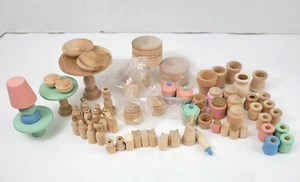 Lote de 80 piezas de miniaturas de colección para casa de muñecas cocina accesorios de madera latas botellas caja de sombra - Imagen 1 de 20