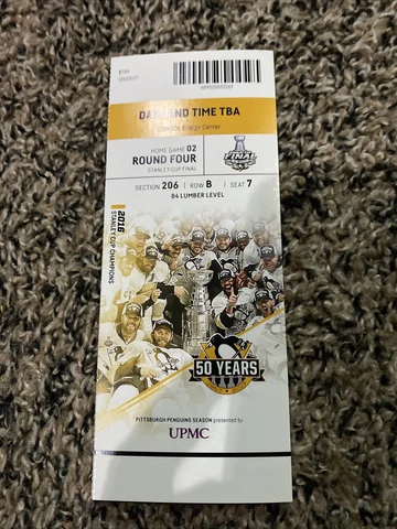 2017 PITTSBURGH PENGUINS Predators TICKET STUB STANLEY CUP FINAL GAME 2 Cover