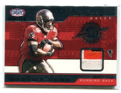 2002 Pacific Heads Update Game Patch Warrick Dunn 040/315 Buccaneers - Image 1 of 2
