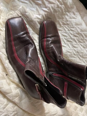 Botas Prada Marrón Rojo Hombre o Mujer Talla 6 Hechas en Italia 1612 100 Talla 6 Foto 1 de 4