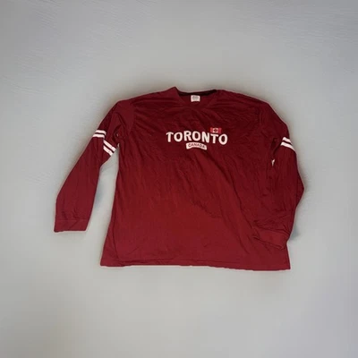 Camisa Clásica Canadá Bordada “Toronto” Manga Larga Hombres Seis 2X Granate Foto 1 de 3