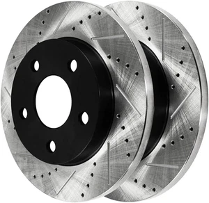 AutoShack Rear Drilled & Slotted Brake Rotors | Replacement for Buick LaCrosse A - Picture 1 of 12