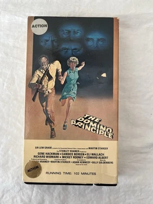 The Domino Principle 1st VHS Release Magnetic Video 1980 Hackman/Bergen OOP RARE - Image 1 of 4