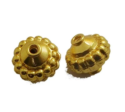 30 PIEZAS CUENTAS ESPACIADORAS PLATILLO 13X12MM CHAPADO EN ORO 18K 915 Foto 1 de 3