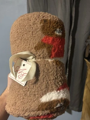 Manta Sherpa Oso de Peluche Navidad American Eagle  Foto 1 de 3