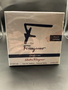 F By Ferragamo Free Time by Salvatore Ferragamo 3.4 oz EDT Cologne for Men New - Picture 1 of 2