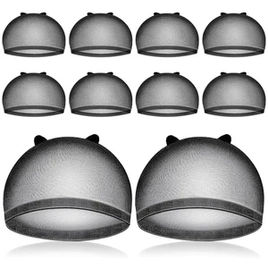 HD Parrucca Cap, 8Pcs Trasparente Parrucca Cap per Donna Pizzo Anteriore Ultra Sottile, Nero - Foto 1 di 12