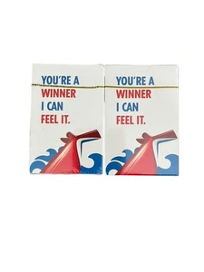 Vintage Carnival Cruise Line Lot Of 2 Playing Card Deck Fun Ship Freddy - Picture 1 of 3