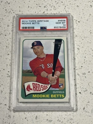 2014 Topps Heritage Boston Red Sox Mookie Betts RC - PSA 10 - Image 1 of 2