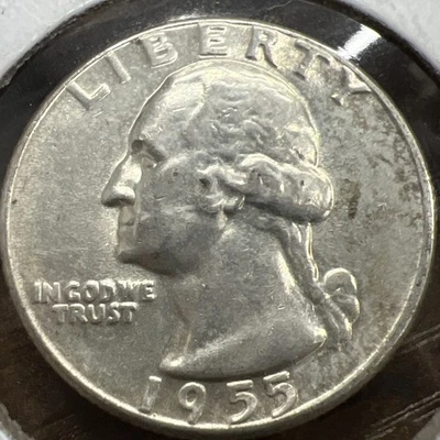 1955 25C Washington Quarter  Actual Coin Checkout My Other Inventory - Image 1 of 2