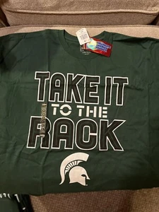 Brand New w/Tags NCAA Medium Michigan State T-shirt “Take it to the Rack” Hoops - Picture 1 of 1