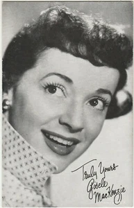 GISELE Mac KENZIE ACTRESS-SINGER EXHIBIT SUPPLY-PENNY ARCADE CARD 1950-1995 - Picture 1 of 2