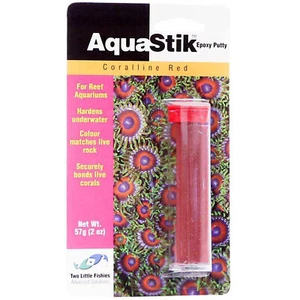 Two Little Fishies AquaStik Epoxy Putty Coralline Red 2oz AquaScaping & Fragging - Picture 1 of 1