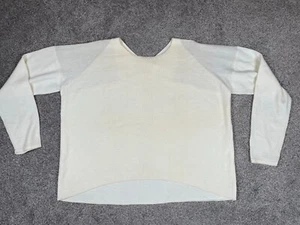 Helmut Lang Sweater Womens Medium Wool Minimal Quiet Luxury Soft Girl Natural - Picture 1 of 7