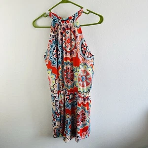 Spadehill High Neck Floral Colorful Romper Size L - Picture 1 of 4