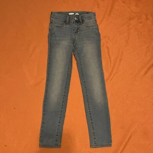 Old Navy Ballerina Jeggings Adjust Waist Blue Girls Size 8 - Picture 1 of 11