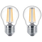 2 X Philips LED Filament Lampes Gouttes 4,3W = 40W E27 Clair 470lm Chaude 2700K