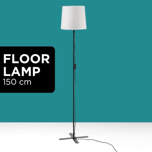 IKEA BARLAST Tall Floor Lamp,Home,Office Work Metal Body Black/White , 150 cm