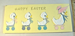 HAPPY EASTER ~VINTAGE HALLMARK EASTER CARD~ SLIM JIMS - Foto 1 di 8