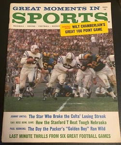 GREAT MOMENTS IN SPORTS MAGAZINE MARCH 1963 ALEX HAWKINS BALTIMORE COLTS COVER - Picture 1 of 2