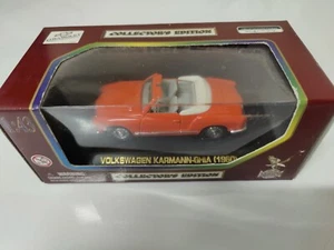 Road Legends Collectors Edition 1:43 Die Cast 1960 Orange Volkswagen Karmann NIB - Picture 1 of 7