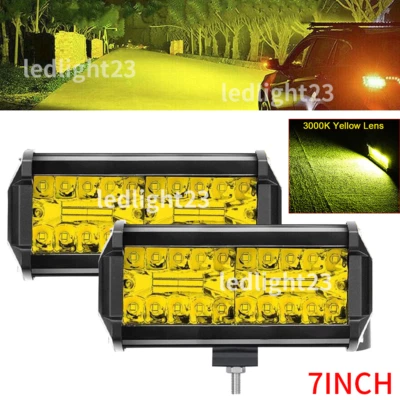 7"Inch 20000LM LED Work Light Bar Pods Spot Driving Lamp Fit Can-am Polaris ATV - Image 1 of 4