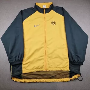 Vintage Borussia Dortmund Nike Jacket Mens Extra Large Yellow Windbreaker 1997 - Picture 1 of 17