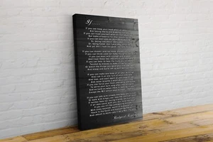 Large If Poem Rudyard Kipling Framed Canvas Wall Art Picture Print Motivation - Picture 1 of 3