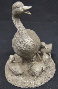 Escultura de peltre Franklin como nueva Gosling Time por Robert K. Davis 1979 7" PESADA - Imagen 1 de 5