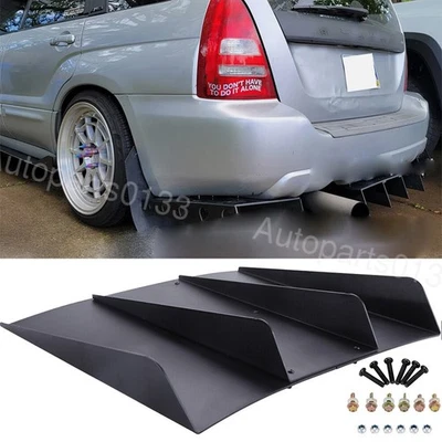 Black Rear Diffuser Bumper Lip Splitter Lower ABS Shark Fins for Subaru Forester Foto 1 de 4