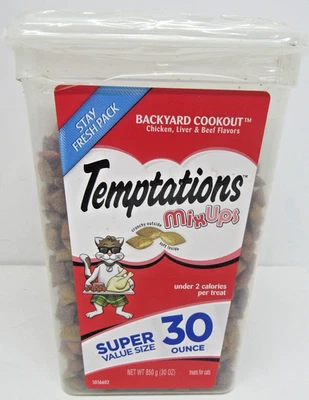 Golosinas crujientes y suaves para gatos sabor cocina patio trasero TEMPTATIONS MixUps, 30 oz. Foto 1 de 4