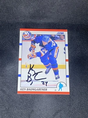 Ken Baumgartner 1990-91 Score #265 New York Islanders Autographed Signed Card - Image 1 of 3