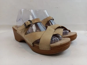 Dansko Sela bequeme Keilsandalen Damen Größe US 10 EU 41 beige Leder guter Zustand # - Bild 1 von 23