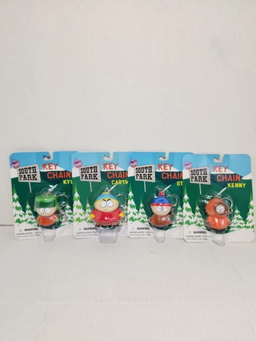 South Park Kenny Cartman Kyle Stan VTG 1998 Keychain Key Chains Comedy Central Cover