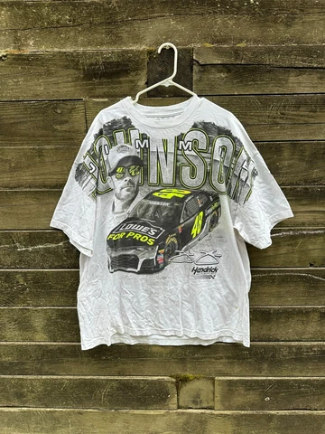 Jimmie Johnson #48 Nascar T-shirt size 3XL Lowes All Over Print used Cover