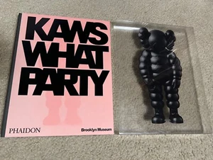 KAWS WHAT PARTY book (Black on Pink edition) Eugenie Tsai Hardcover w/ SLIPCOVER - Picture 1 of 13