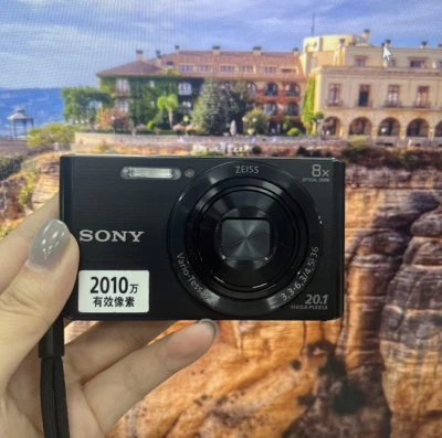 Sony Cyber-shot DSC-W830 20.1MP 8X Optical Zoom Digital Camera English -Black - Image 1 of 4