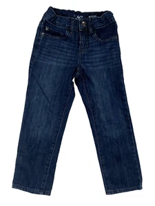 Place Denim Capri Jeans Girls Size 5 Blue Denim Straight Leg Button Belt Loops - Picture 1 of 4