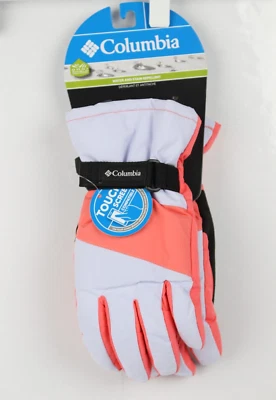 Columbia Unisex Kids Gloves Core III Gloves Ski Snowdrift Hot Coral Fleece Lined - Image 1 of 3