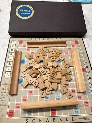 Vintage Scrabble Game 1948-1953 Selchow Righter Co Complete 101 Wood Tiles - Image 1 of 4