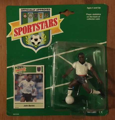 Sportstars John Barnes England 1989 Action Figure Kenner NIB Three Lions Soccer Cover
