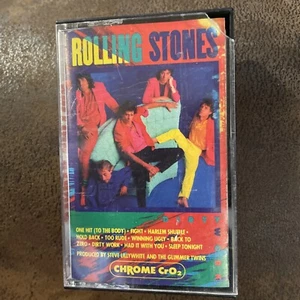 THE ROLLING STONES DIRTY WORK Cassette Tape OG 1986 Rock Blues Rare - Foto 1 di 2