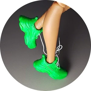 Green sneakers for 11 inch female dolls (g1, g2, g3) - Picture 1 of 13